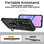 Til Samsung Galaxy A16 5G / A16 4G Cover PC + TPU Telefoncover Linse Ultimativ Beskyttelse Stander