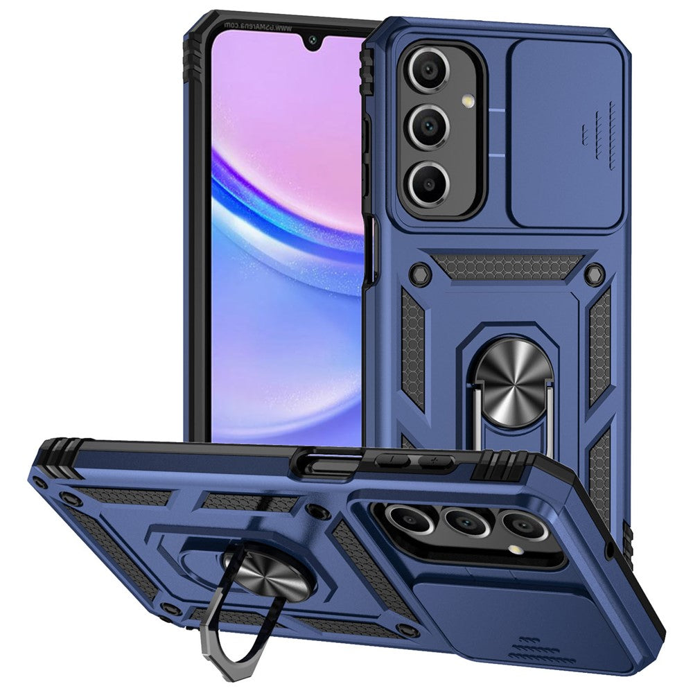 Til Samsung Galaxy A16 5G / A16 4G Cover PC + TPU Telefoncover Linse Ultimativ Beskyttelse Stander