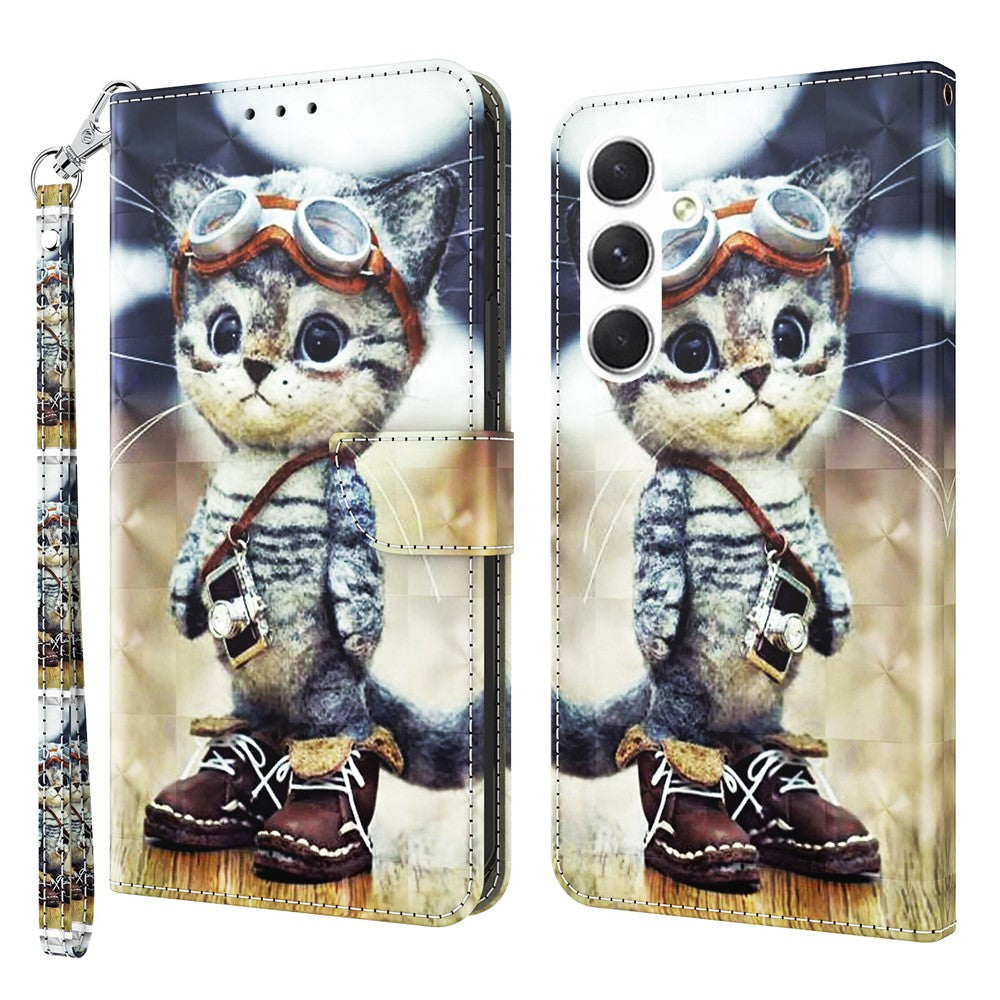 Til Samsung Galaxy A16 5G / A16 4G Etui Stand Mønsterprint Læder Telefoncover