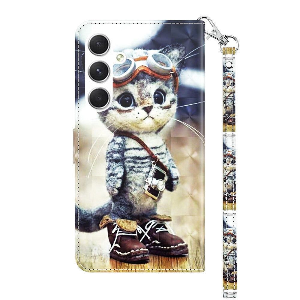 Til Samsung Galaxy A16 5G / A16 4G Etui Stand Mønsterprint Læder Telefoncover