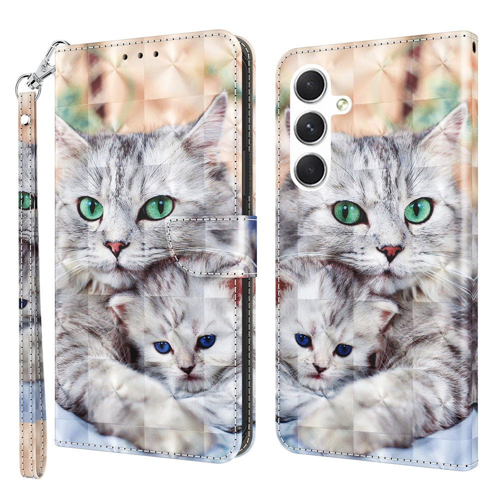 Til Samsung Galaxy A16 5G / A16 4G Etui Stand Mønsterprint Læder Telefoncover