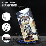 For iPhone 16 Plus Case Stand Pattern Printing Leather Phone Cover