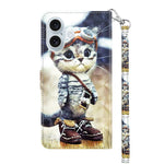 For iPhone 16 Plus Case Stand Pattern Printing Leather Phone Cover