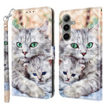 For Samsung Galaxy S24 FE Case Stand Pattern Printing Leather Phone Cover