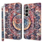 For Samsung Galaxy S24 FE Case Stand Pattern Printing Leather Phone Cover