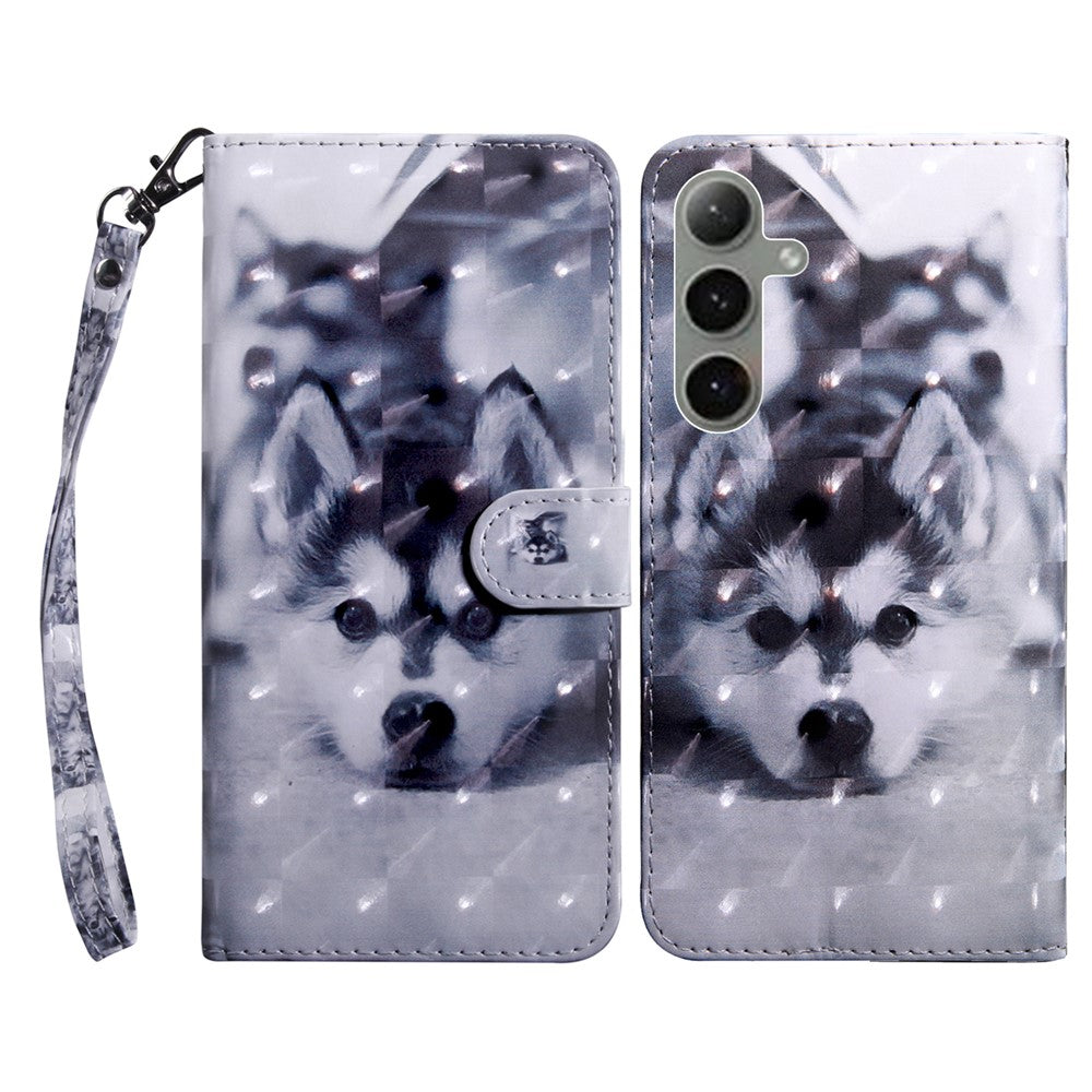 For Samsung Galaxy S24 FE Case Stand Pattern Printing Leather Phone Cover