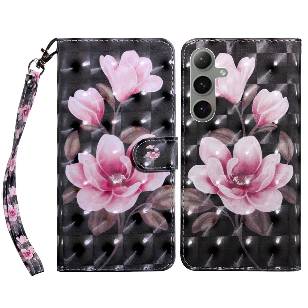 For Samsung Galaxy S24 FE Case Stand Pattern Printing Leather Phone Cover