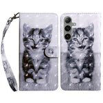 For Samsung Galaxy S24 FE Case Stand Pattern Printing Leather Phone Cover