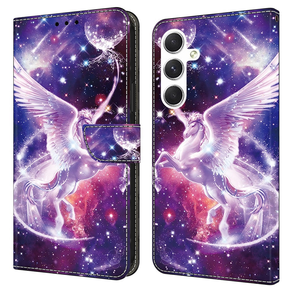 Til Samsung Galaxy A16 5G / A16 4G Cover Mønsterprintet Beskyttende Læder Flip Telefoncover