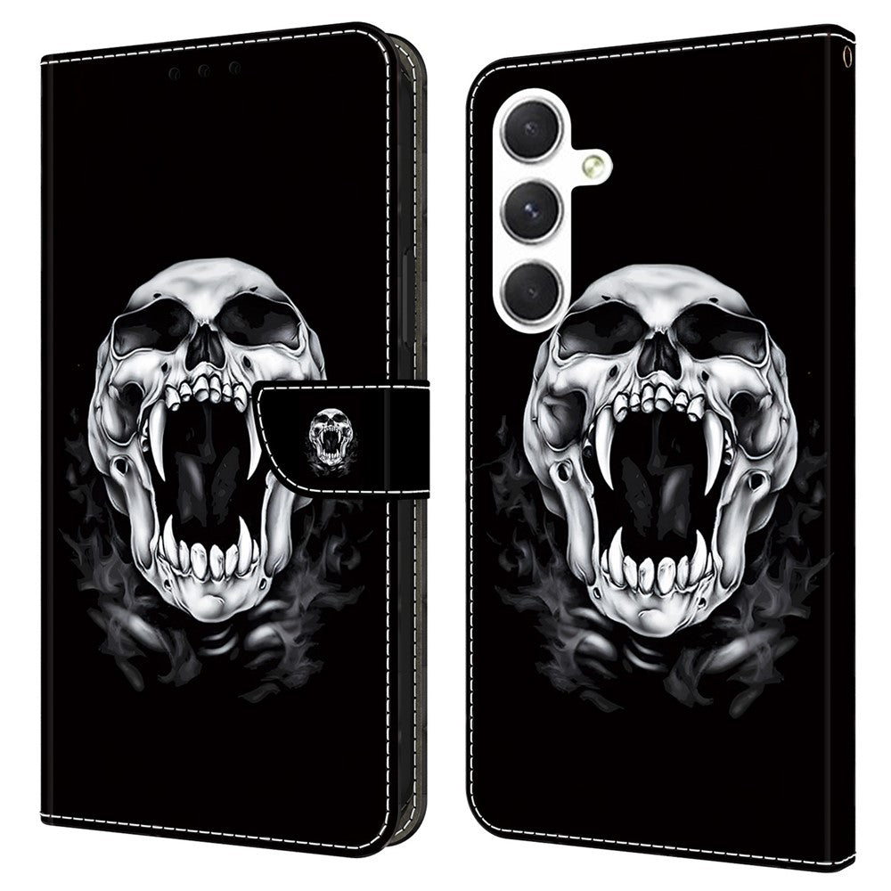 Til Samsung Galaxy A16 5G / A16 4G Cover Mønsterprintet Beskyttende Læder Flip Telefoncover