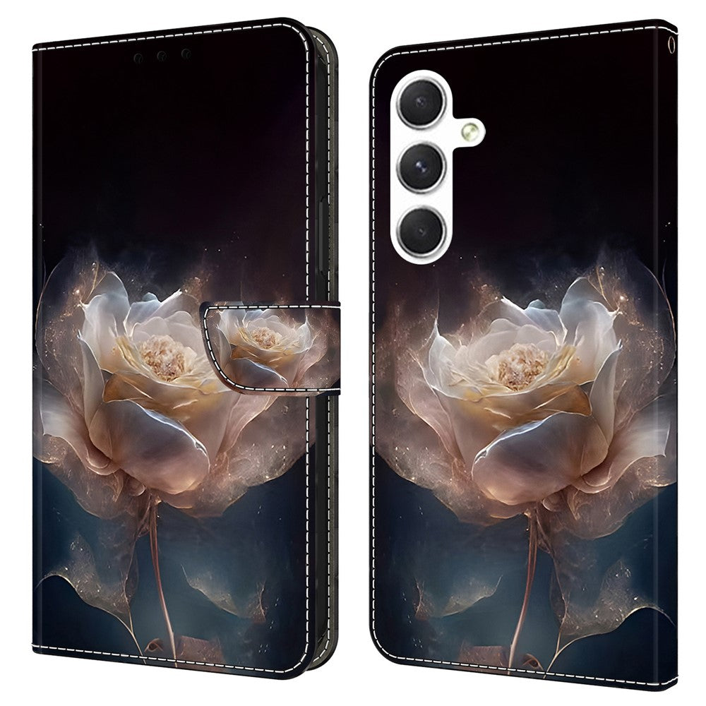 Til Samsung Galaxy A16 5G / A16 4G Cover Mønsterprintet Beskyttende Læder Flip Telefoncover
