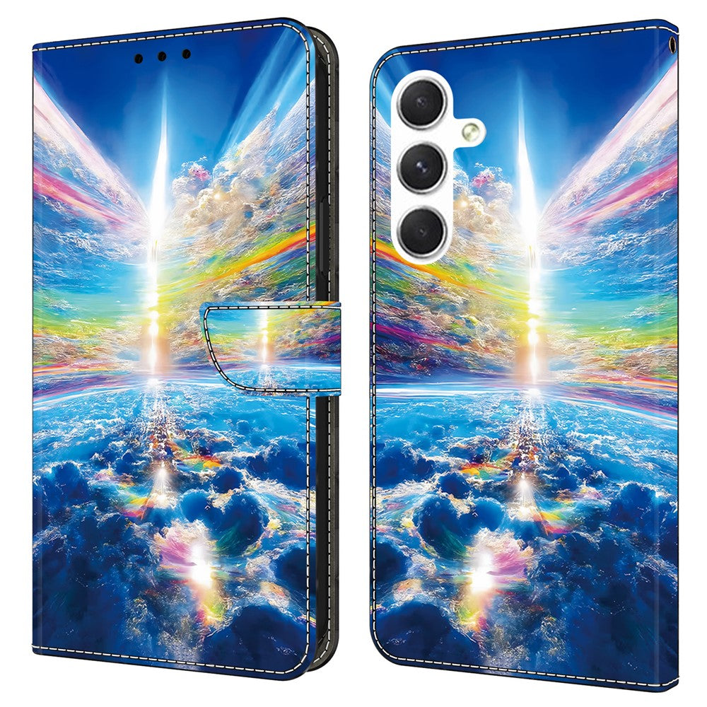 Til Samsung Galaxy A16 5G / A16 4G Cover Mønsterprintet Beskyttende Læder Flip Telefoncover