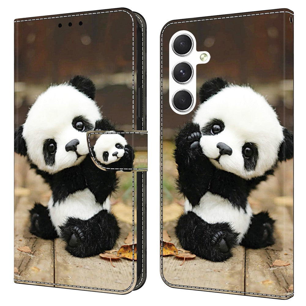 Til Samsung Galaxy A16 5G / A16 4G Cover Mønsterprintet Beskyttende Læder Flip Telefoncover