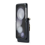 DG.MING M5 Series for Samsung Galaxy Z Flip7 FE 5G / Z Flip6 5G Case RFID Blocking Card Slots PU+PC Phone Cover
