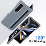 For Samsung Galaxy Z Fold4 5G Case Hard PC Phone Cover with Tempered Glass Film and Stylus