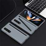 For Samsung Galaxy Z Fold4 5G Case Hard PC Phone Cover with Tempered Glass Film and Stylus