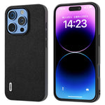 ABEEL For iPhone 16 Pro Case Genuine Cow Leather Coated PC+TPU Phone Cover