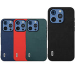 ABEEL For iPhone 16 Pro Case Genuine Cow Leather Coated PC+TPU Phone Cover