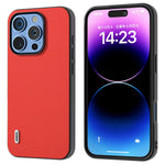 ABEEL For iPhone 16 Pro Case Genuine Cow Leather Coated PC+TPU Phone Cover