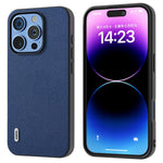 ABEEL For iPhone 16 Pro Case Genuine Cow Leather Coated PC+TPU Phone Cover