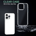 For iPhone 16 Pro Max Clear Case Shockproof TPU+PC Hybrid Phone Cover