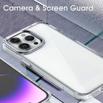 For iPhone 16 Pro Max Clear Case Shockproof TPU+PC Hybrid Phone Cover
