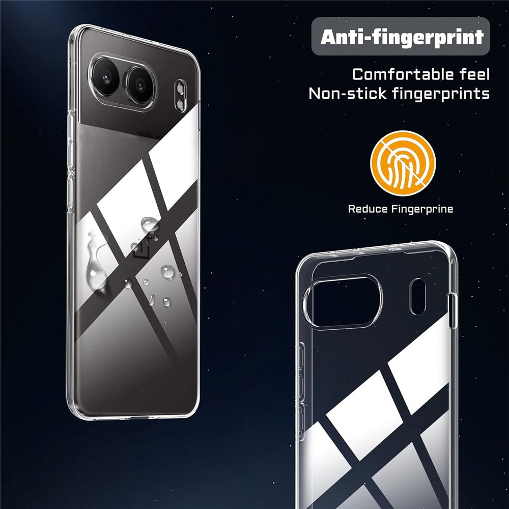 Til OnePlus Nord 4 Klart TPU Anti-ridse Telefoncover + 2.5D Buet Kant Skærmbeskytter