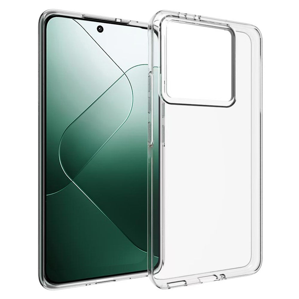For Xiaomi 14T Pro Case Anti-Fingerprint Crystal Clear TPU Phone Cover
