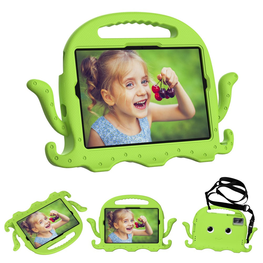 For Samsung Galaxy Tab A11+ / A9+ / S7 / S8 / S9 / S10 FE / S9 FE / Redmi Pad SE / Pad 2 11 / Pad 6 / Lenovo Tab K11 Gen 2 / Idea Tab / Xiaoxin Pad 11 2025 EVA Case Cartoon Octopus Tablet Cover