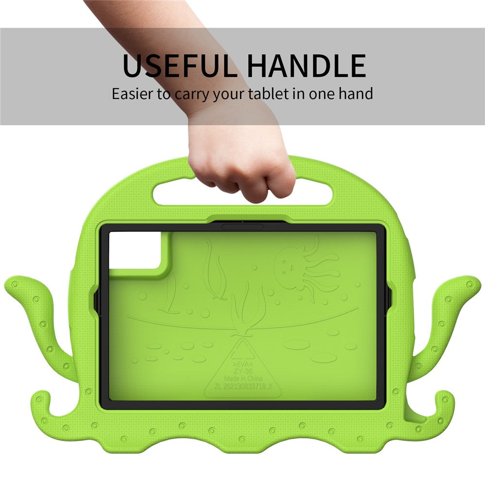 For Samsung Galaxy Tab A11+ / A9+ / S7 / S8 / S9 / S10 FE / S9 FE / Redmi Pad SE / Pad 2 11 / Pad 6 / Lenovo Tab K11 Gen 2 / Idea Tab / Xiaoxin Pad 11 2025 EVA Case Cartoon Octopus Tablet Cover