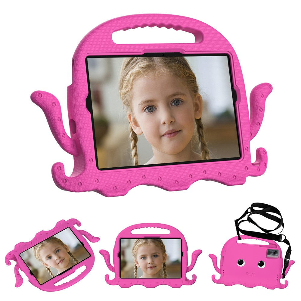 For Samsung Galaxy Tab A11+ / A9+ / S7 / S8 / S9 / S10 FE / S9 FE / Redmi Pad SE / Pad 2 11 / Pad 6 / Lenovo Tab K11 Gen 2 / Idea Tab / Xiaoxin Pad 11 2025 EVA Case Cartoon Octopus Tablet Cover