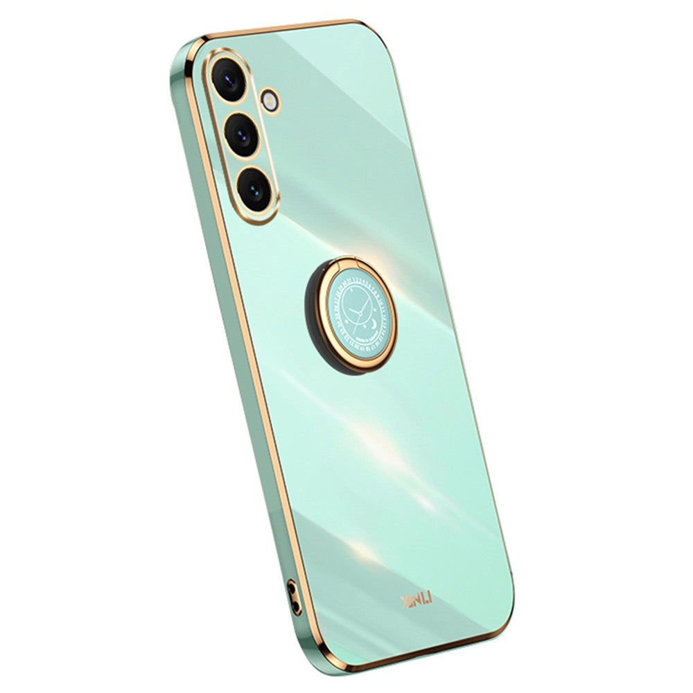 XINLI til Samsung Galaxy A16 5G / A16 4G Cover Ring Kickstand Elektroplettering TPU Telefoncover