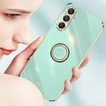 XINLI til Samsung Galaxy A16 5G / A16 4G Cover Ring Kickstand Elektroplettering TPU Telefoncover