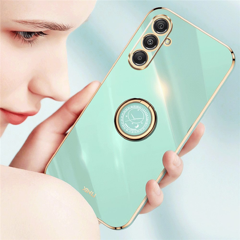 XINLI til Samsung Galaxy A16 5G / A16 4G Cover Ring Kickstand Elektroplettering TPU Telefoncover