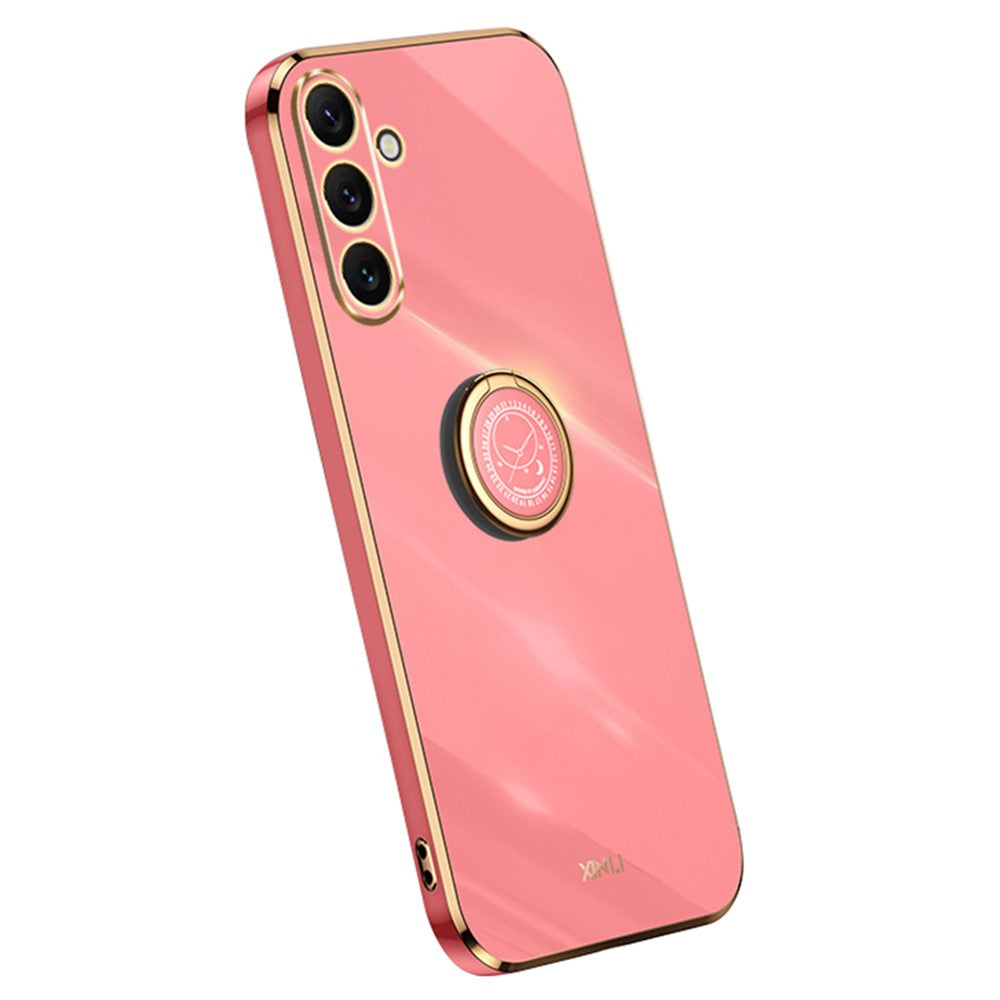 XINLI til Samsung Galaxy A16 5G / A16 4G Cover Ring Kickstand Elektroplettering TPU Telefoncover