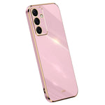XINLI For Samsung Galaxy S24 FE Case TPU Phone Cover with Electroplating Frame