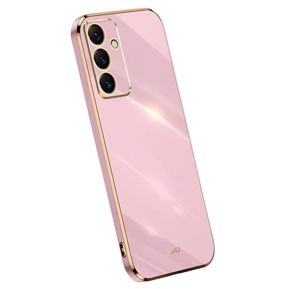 XINLI For Samsung Galaxy S24 FE Case TPU Phone Cover with Electroplating Frame