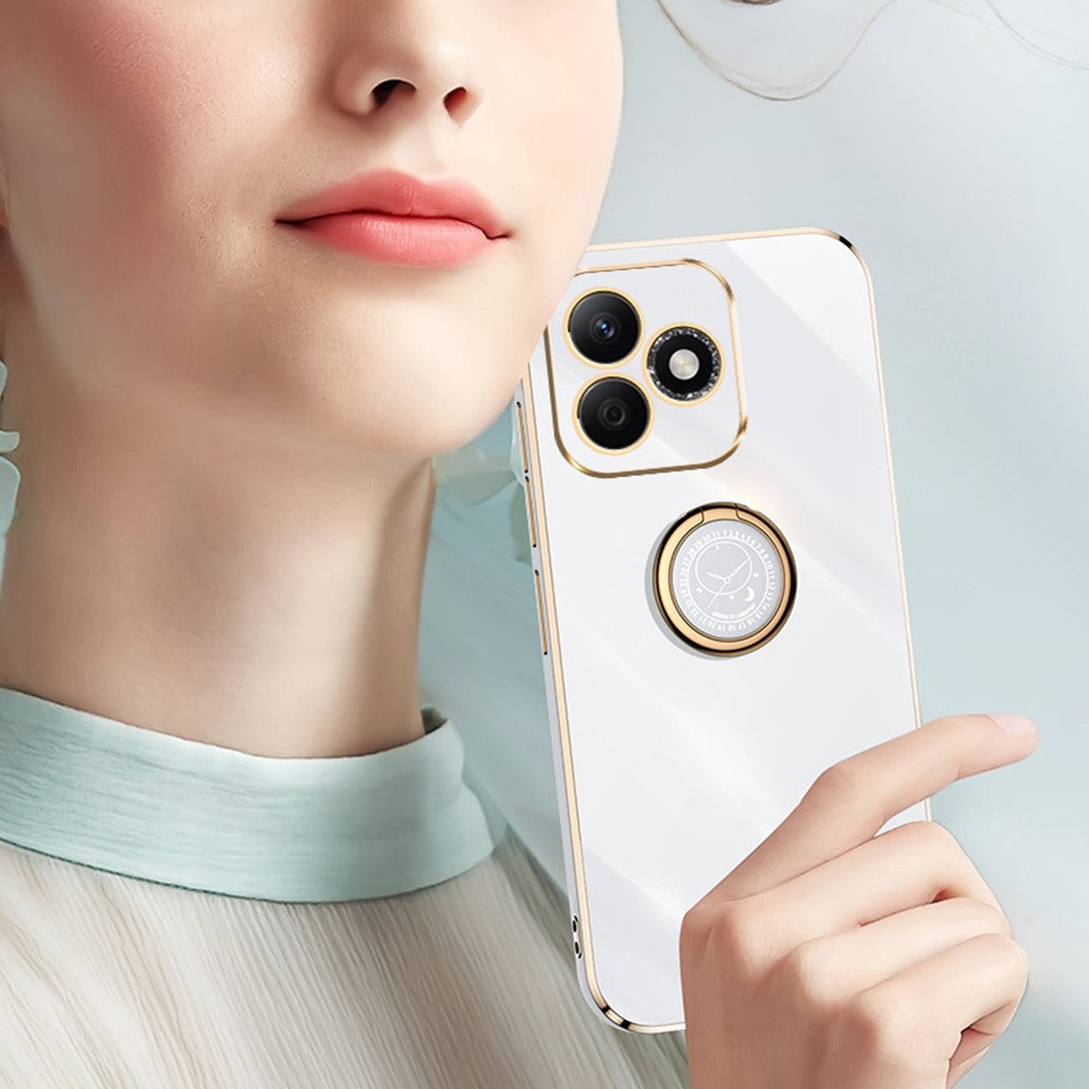 XINLI For Honor X60i 5G Case Ring Kickstand Electroplating TPU Phone Cover
