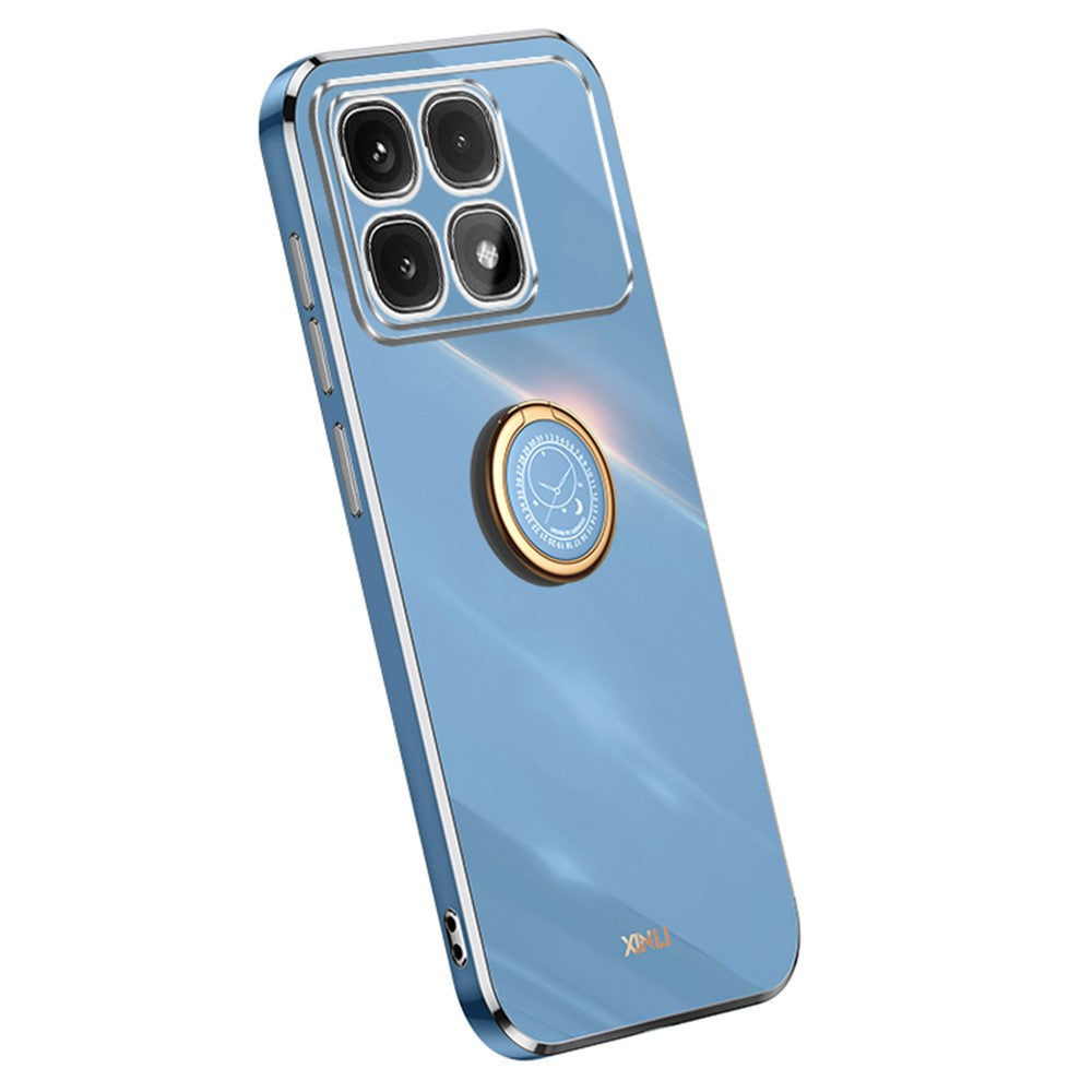 XINLI For Xiaomi Redmi K70 Ultra Case Ring Kickstand Electroplating TPU Phone Cover