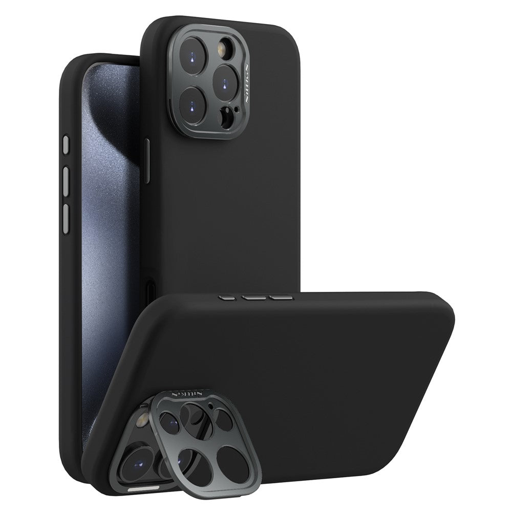 NILLKIN Lenswing Prop For iPhone 16 Pro Max Case Compatible with MagSafe Camera Lens Frame Kickstand Soft Silicone Phone Cover