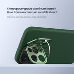 NILLKIN Lenswing Prop For iPhone 16 Pro Max Case Compatible with MagSafe Camera Lens Frame Kickstand Soft Silicone Phone Cover