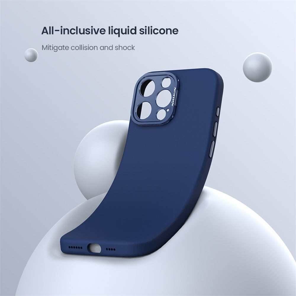 NILLKIN Lenswing Prop For iPhone 16 Pro Max Case Compatible with MagSafe Camera Lens Frame Kickstand Soft Silicone Phone Cover