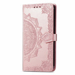 For Samsung Galaxy S24 FE Case Mandala Embossed Design Leather Wallet Phone Cover