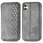 For Samsung Galaxy A06 4G PU Leather Case Rhombus Imprint Wallet Stand Phone Cover