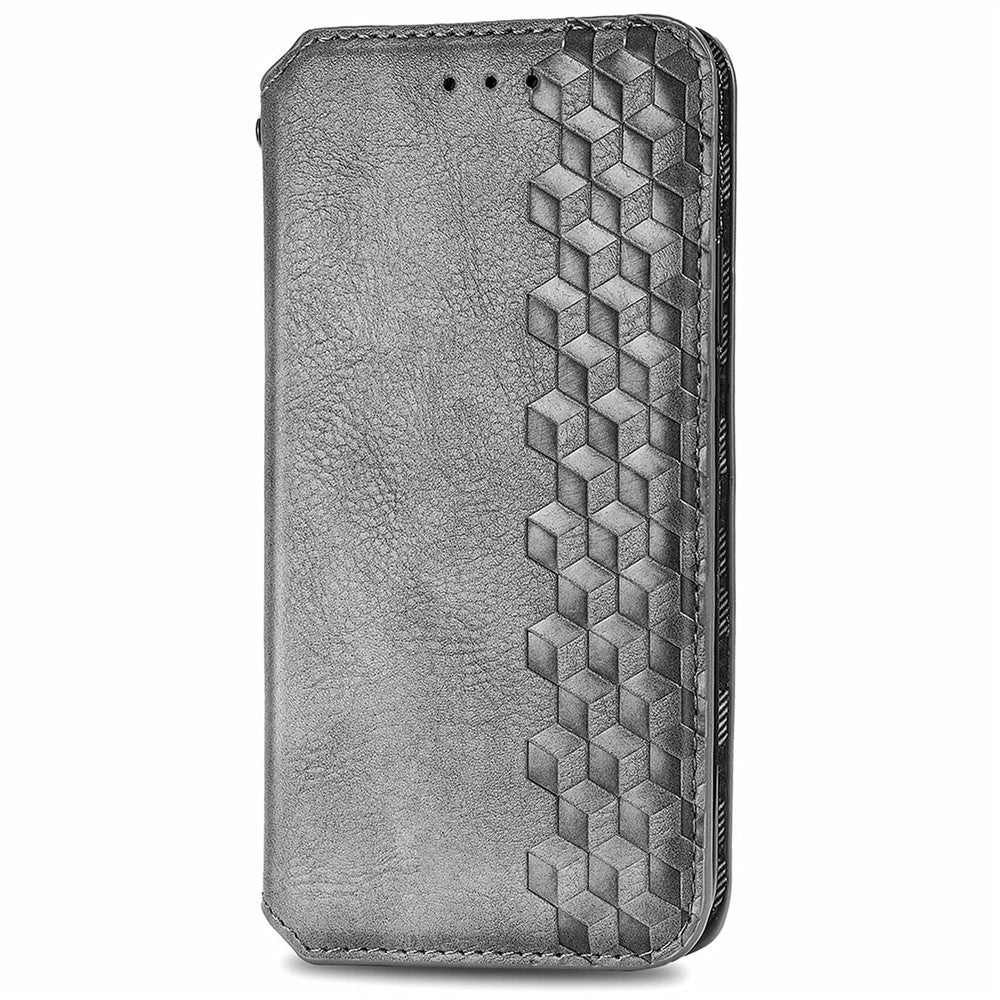 For Samsung Galaxy A06 4G PU Leather Case Rhombus Imprint Wallet Stand Phone Cover