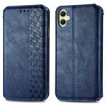 For Samsung Galaxy A06 4G PU Leather Case Rhombus Imprint Wallet Stand Phone Cover