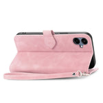 For Samsung Galaxy A06 4G Zipper Wallet Case with Strap Flower Imprint PU Leather Phone Cover