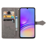 For Samsung Galaxy A06 4G Case Mandala Embossed Design Leather Wallet Phone Cover