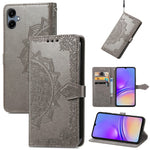 For Samsung Galaxy A06 4G Case Mandala Embossed Design Leather Wallet Phone Cover