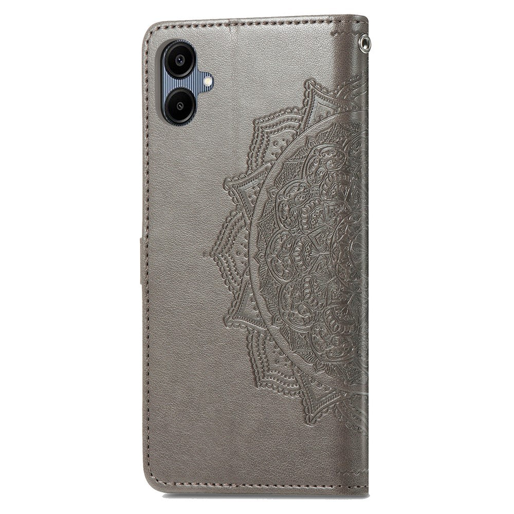 For Samsung Galaxy A06 4G Case Mandala Embossed Design Leather Wallet Phone Cover